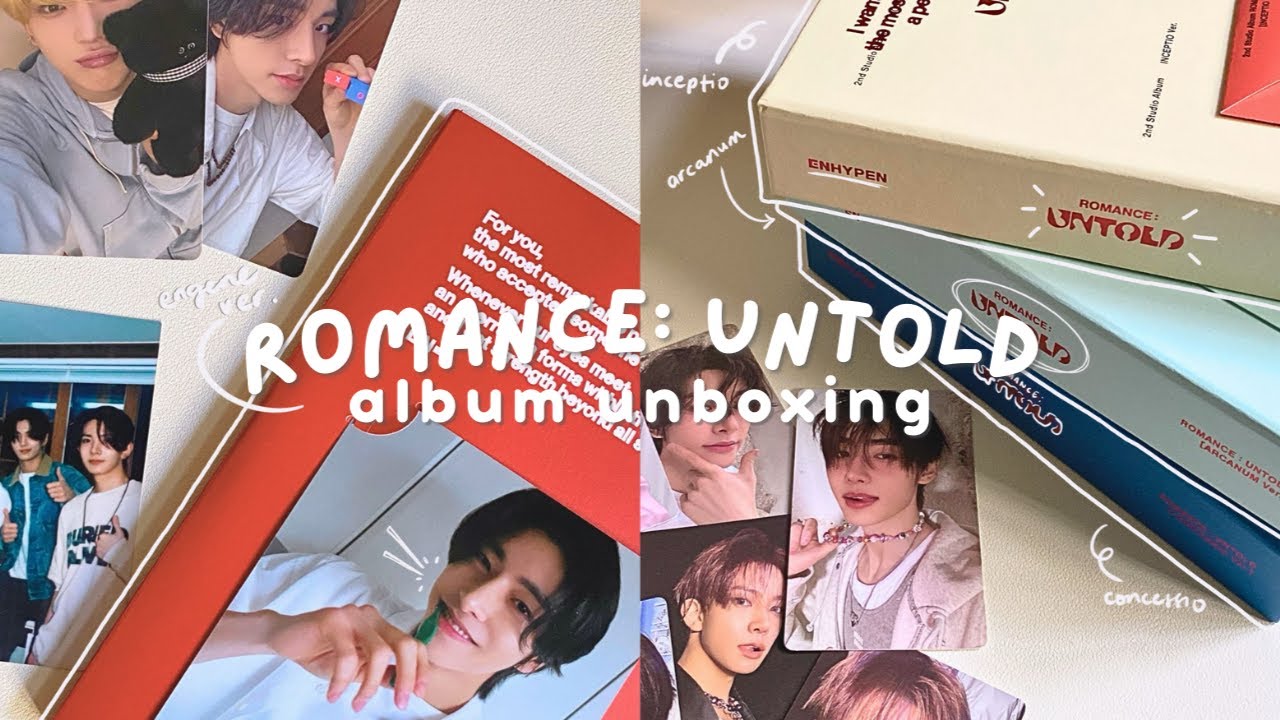 [ENGENE-loG] unboxing enhypen “romance: untold” albums 🗝️ inceptio, arcanum, concessio ver. ₊˚✩⊹