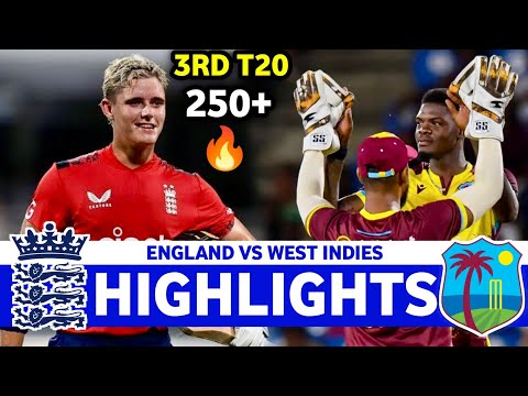 England Vs West Indies 3rd T20 Match Highlights 2025 | ENG VS WI Highlights