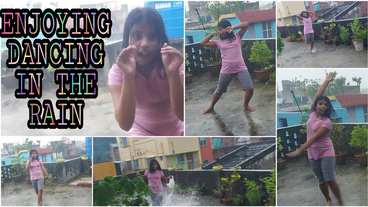 Enjoying A Rainy Day | Dancing In The Rain | Chham Chham Dance | Ditiya Vlogs |