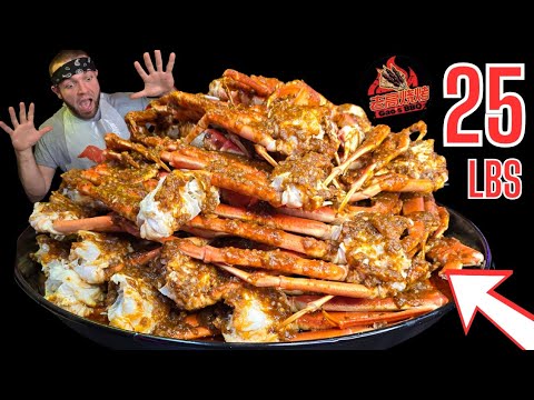 ENORMOUS $800 CRAB LEG CHALLENGE!! 40 SNOW CRAB CLUSTERS!! 25 LBS!!