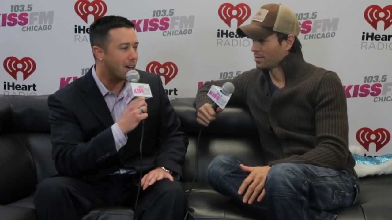 Enrique Iglesias Backstage At 103.5 KISS FM's Jingle Ball