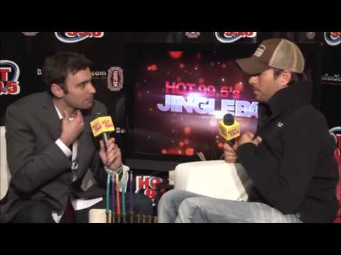Enrique Iglesias In Backstage at HOT 99.5's Jingle Ball 2012