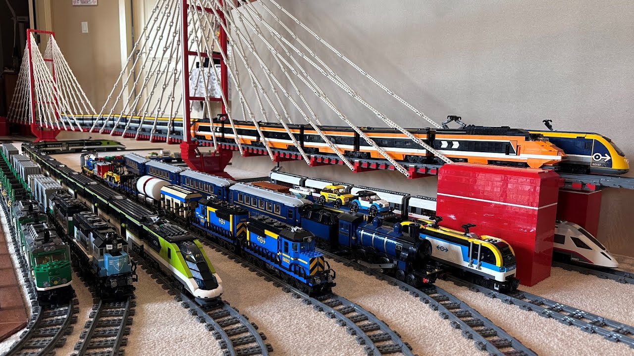 Epic LEGO Train Set with a Lego City and a Lego Fairground
