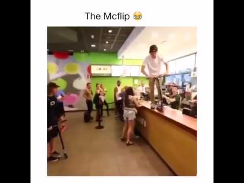 Epic MacFlip: Guy Does a Backflip at McDonald's with Scooter!