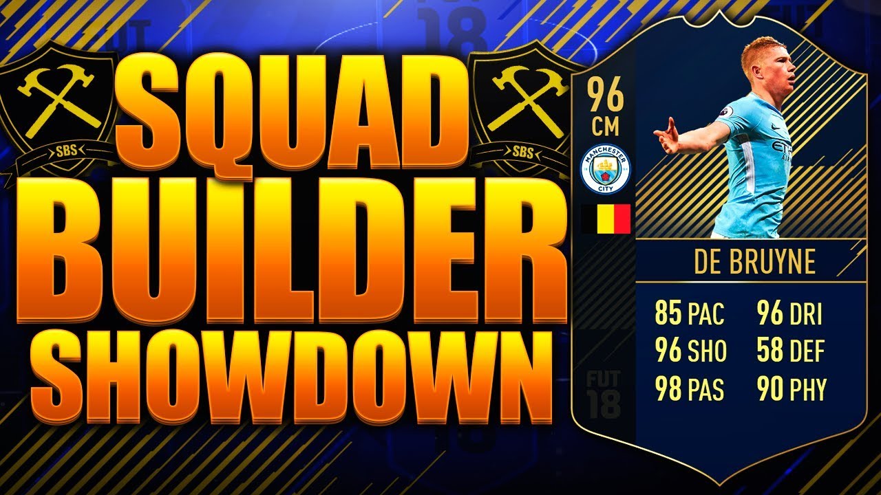 EPIC TOTY DE BRUYNE SQUAD BUILDER SHOWDOWN! FIFA 18 ULTIMATE TEAM