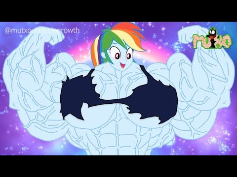 Equestria Girls Muscle growth [Fan-Animation]