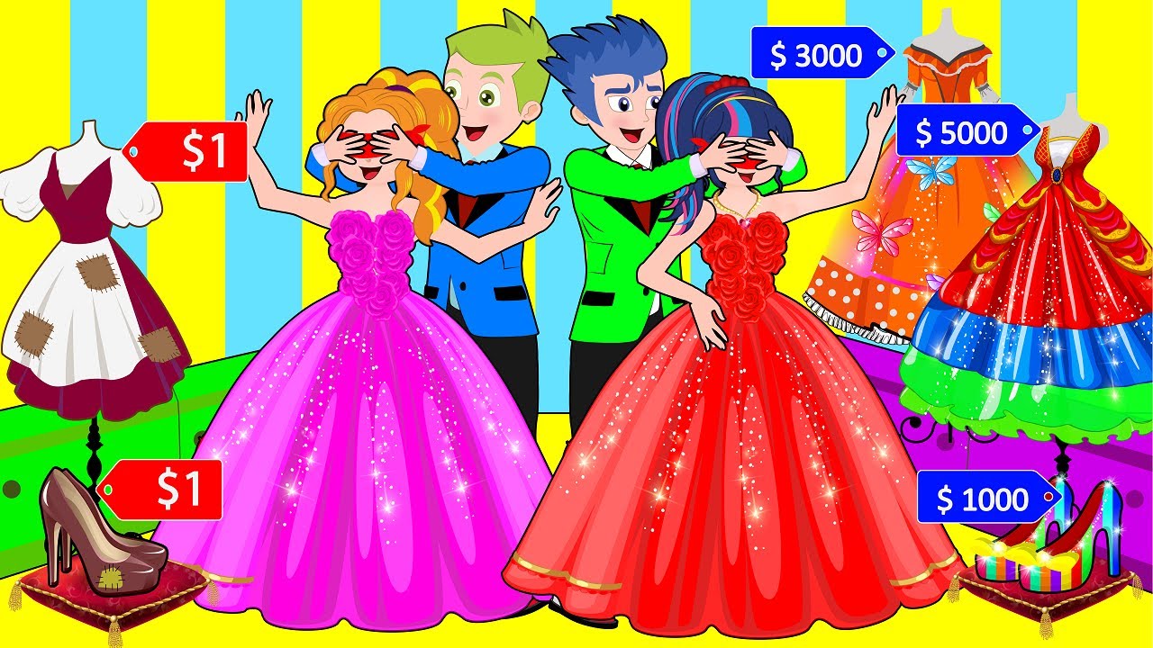 Equestria Girls Princess Dress Up - Rich and Poor Princess Dresses
