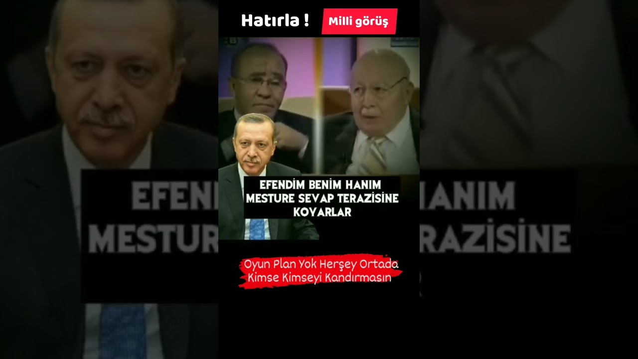 Erbakan Hoca Beni AKP'nin Günahlarına Alet Etmeyin Tayyip Erdoğan Hakkında Konuşması