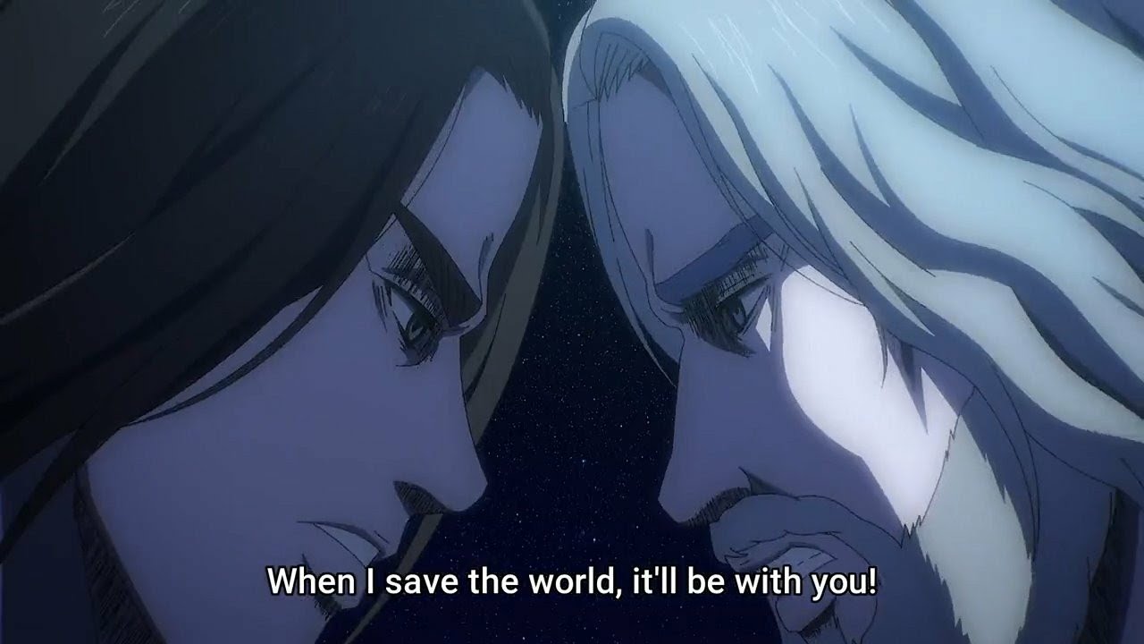Eren and Zeke headbutting scene!!