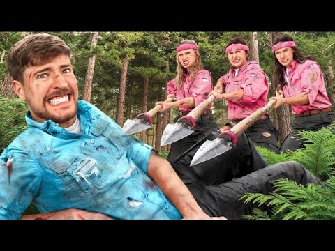 Erkekler ve Kadınlar 500.000 Dolar İçin Vahşi Doğada Hayatta Kalıyor (MrBeast Türkçe Dublaj)