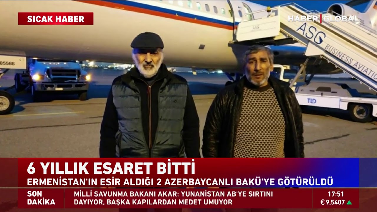 Ermenistan'ın Esir Aldığı 2 Azerbaycanlı Dilgem Askerov ve Şahbaz Guliyev, Bakü'ye Götürüldü