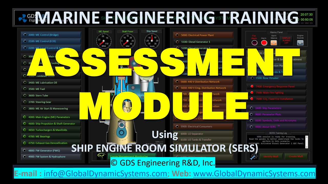 ERS: Engine Room Simulator, Demonstration of the SERS Assessment Module