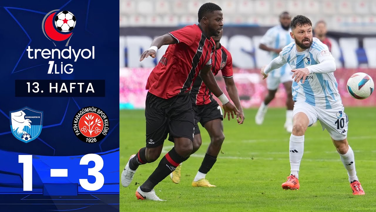 Erzurumspor FK (1-3) Fatih Karagümrük - Highlights/Özet | Trendyol 1. Lig - 2024/25