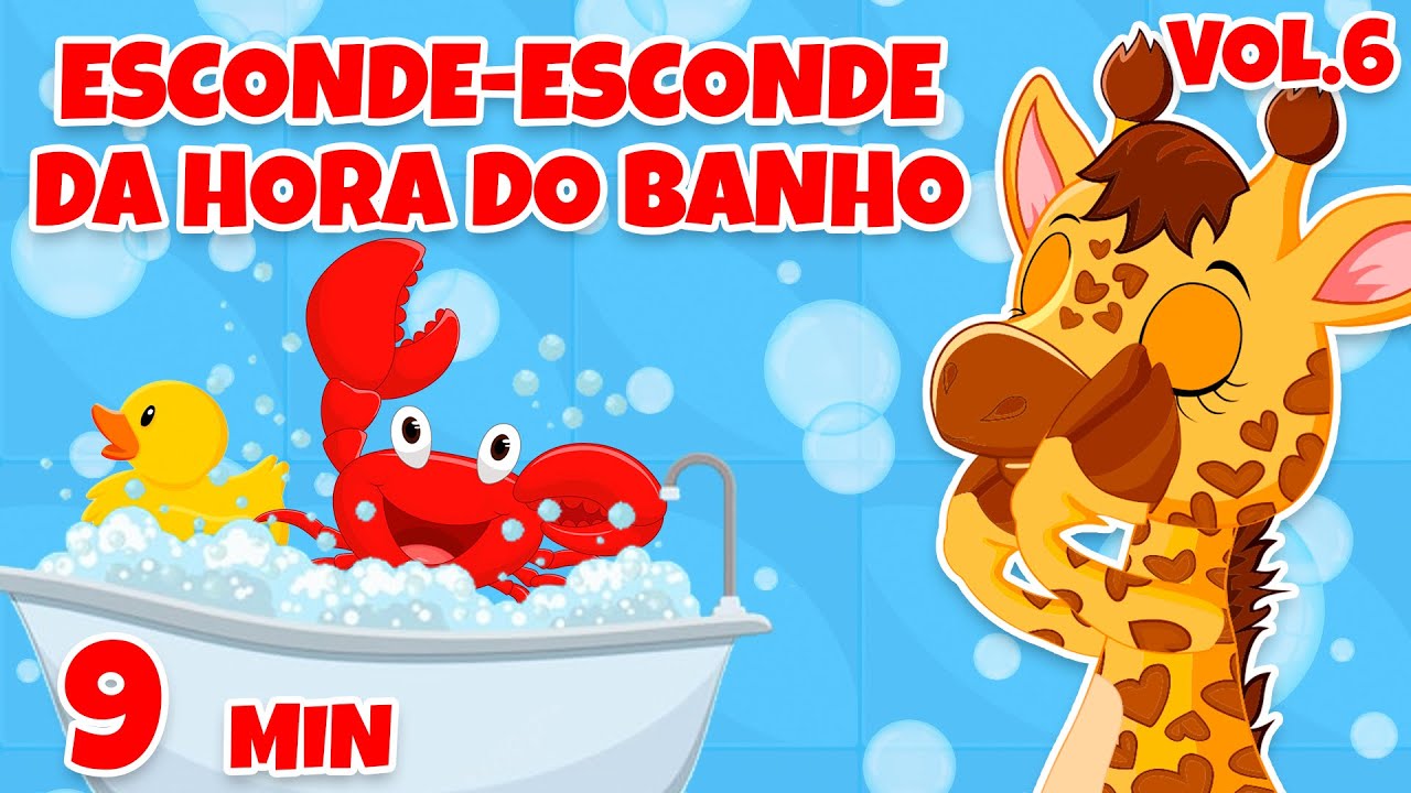 Esconde-Esconde da Hora do Banho Vol. 6 - Giramille 9 min | Desenho Animado Musical