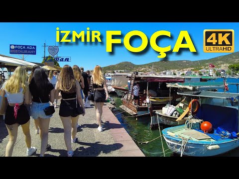 Eski Foça Walking Tour 4K UHD | A Must see stunning beauty, Foca İzmir Türkiye