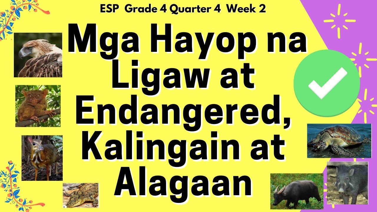 ESP 4 Quarter 4 Mga Hayop na Ligaw at endangered, Kalingain at Alagaan