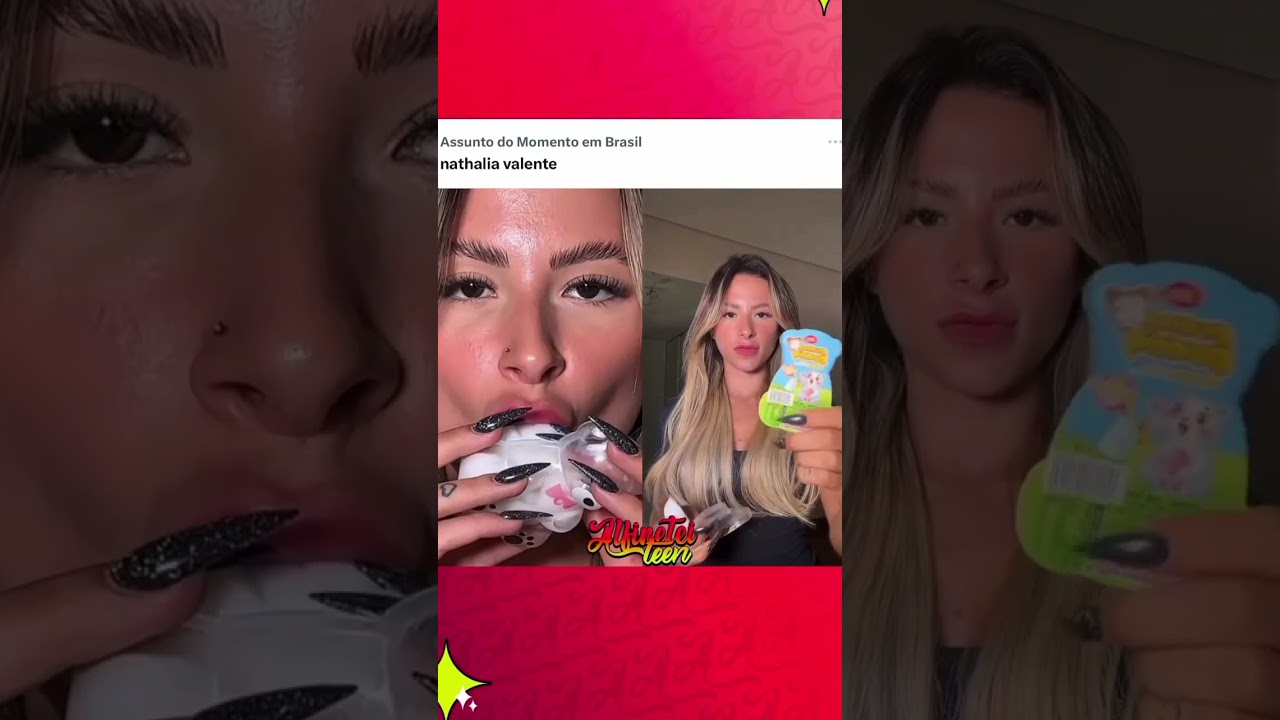esse video está viralizando da Natália valente fazendo asmr com um ursinho