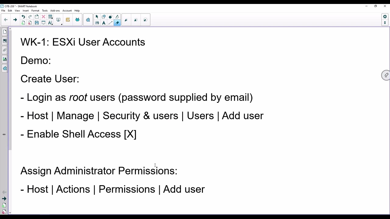 ESXi User Accounts
