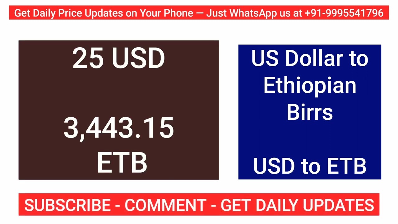 Ethiopia Birr to Dollar Money Exchange Today ETB to USD 24 June 2025