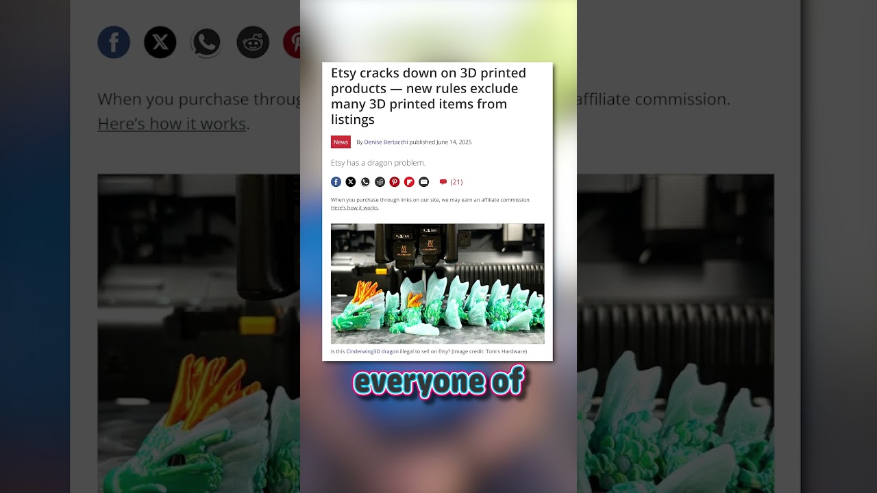 Etsy 3D Ban