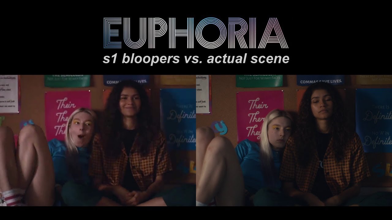 euphoria s1 | bloopers vs. actual scene