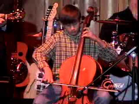 Evan Watkins plays cello at Kentucky Opry