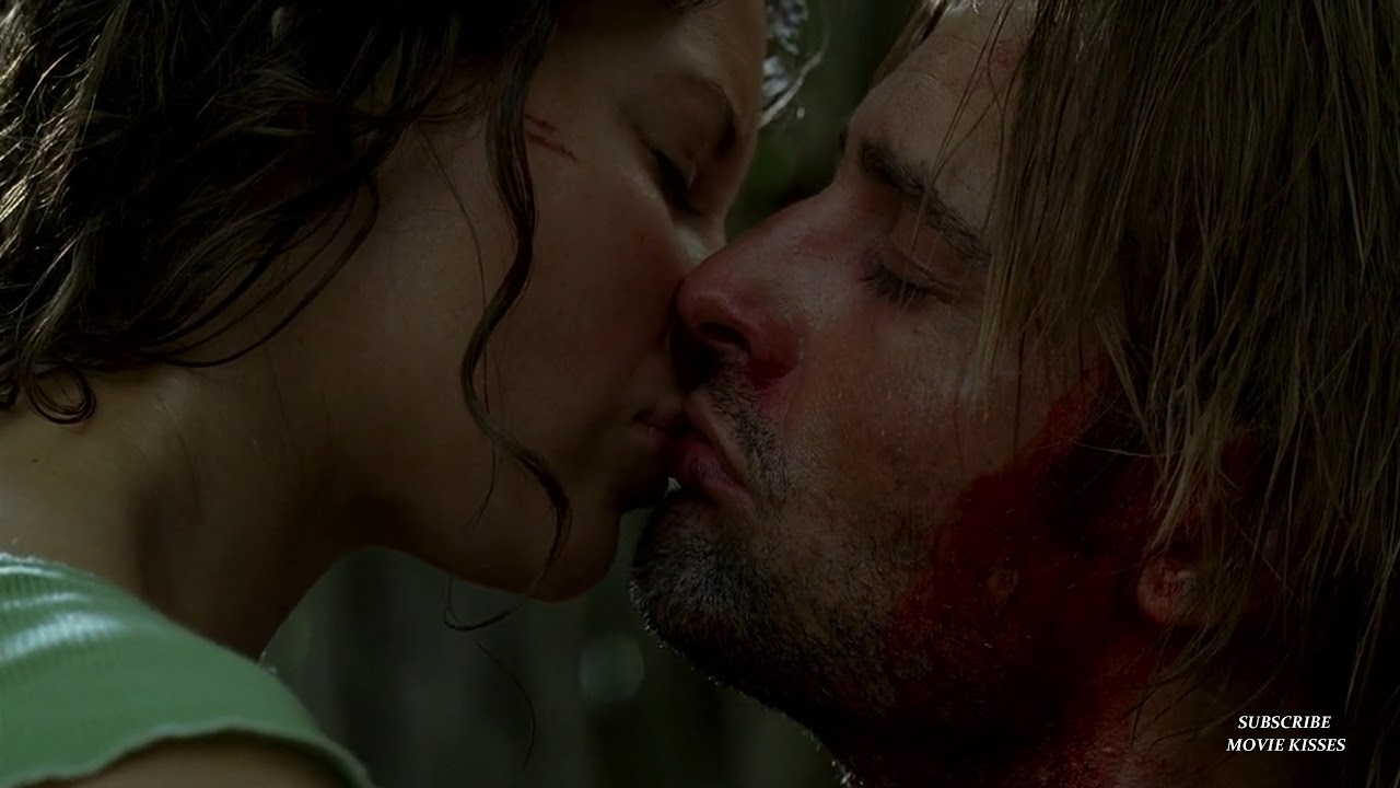 Evangeline Lilly Kissing Josh Holloway from Lost | Kate And Sawyer Kissing (4K)