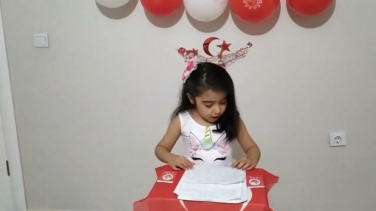 EVDE 23 NİSAN ULUSAL EGEMENLİK VE ÇOCUK BAYRAMI KUTLAMASI (Kovid19 nedeniyle evde)