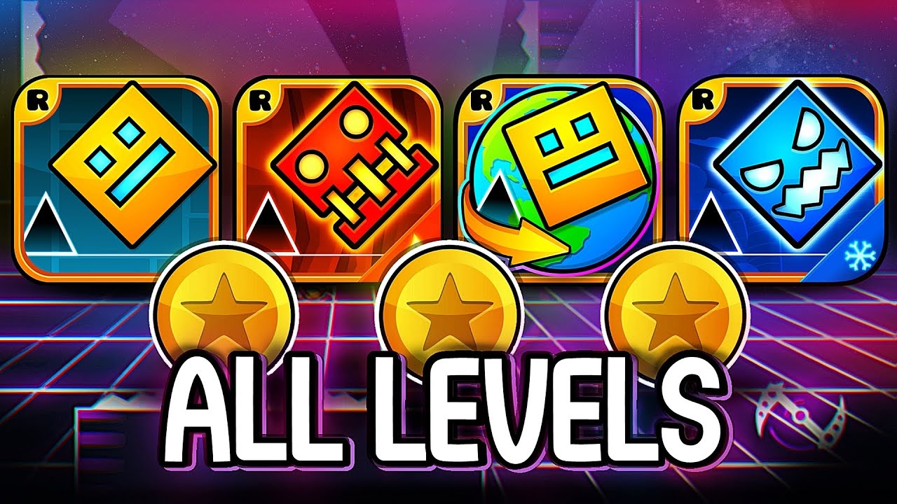 Every Geometry Dash Level! ALL COINS! (GD, Meltdown, World, Subzero)