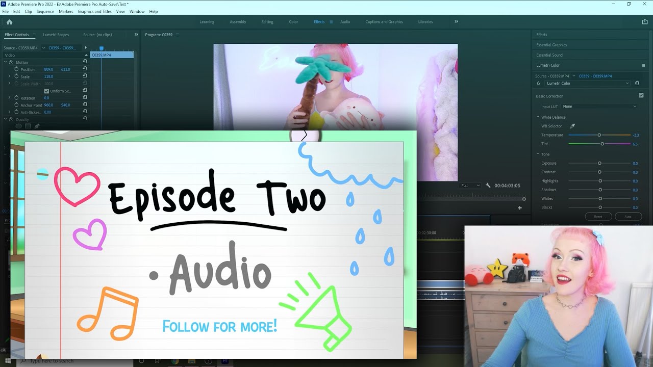 Evie’s Editing School – Ep 2 – Audio editing basics tutorial Premiere pro