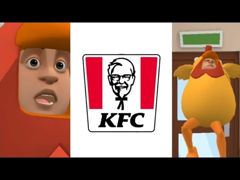 Evil Chicken throws his lunch food/goes to kfc/gets fat/grounded