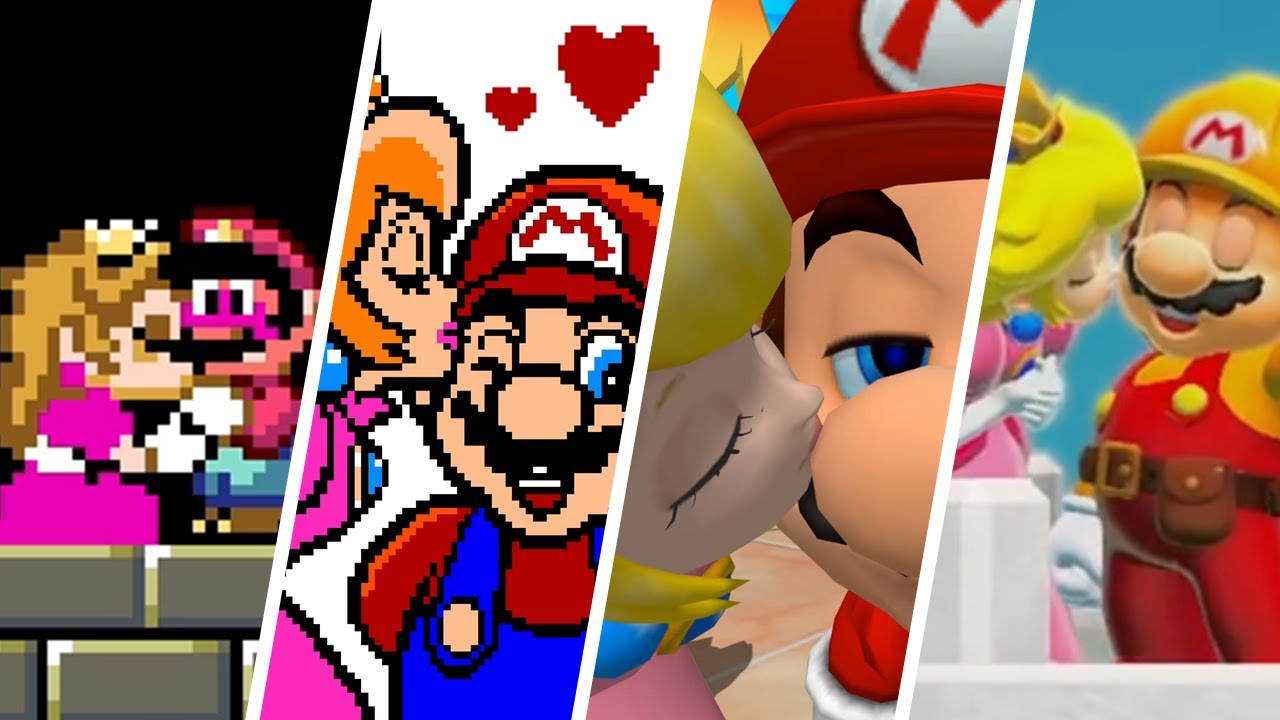 Evolution of Peach Kissing Mario (1990-2021)