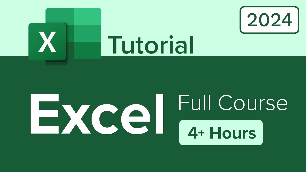 Excel Full Course Tutorial (4+ Hours)