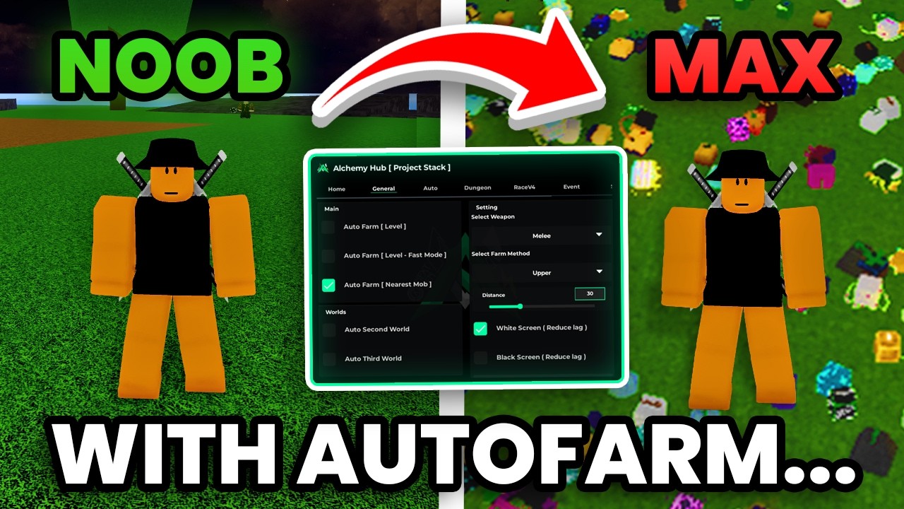 EXPLOIT EDITION Blox Fruits Noob to Max AUTOFARM SCRIPT ONLY! (1st Sea)