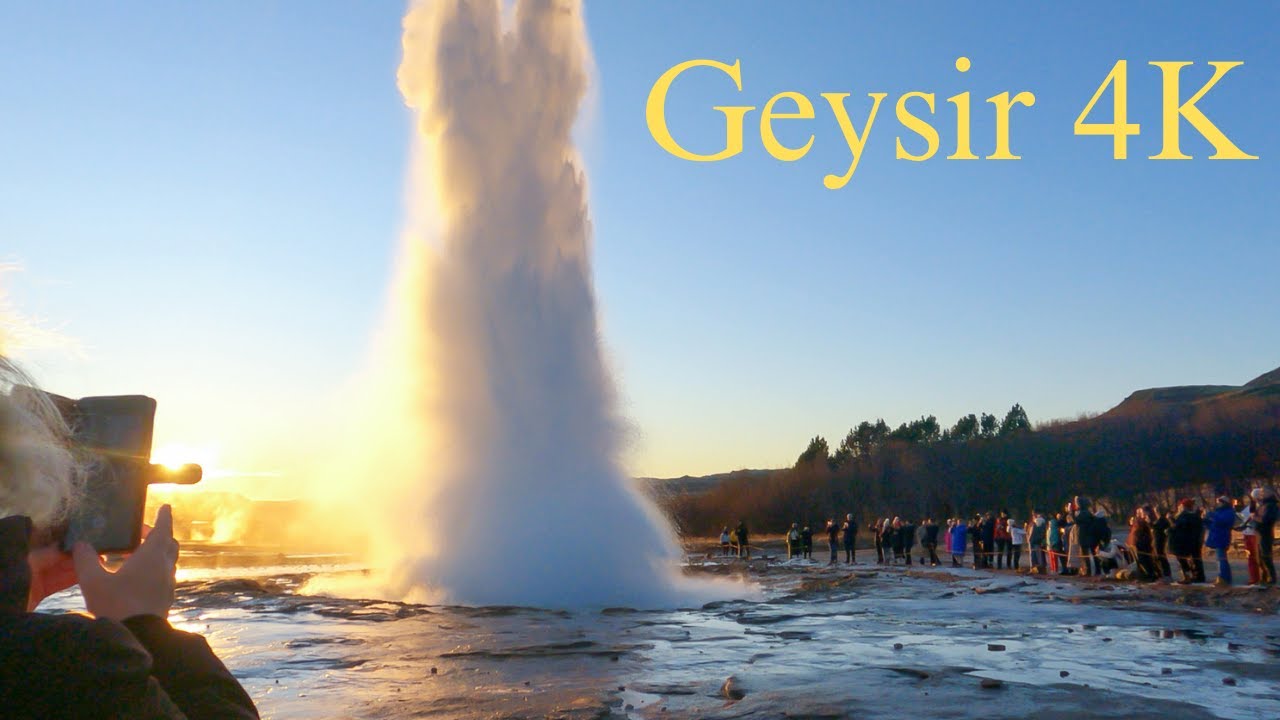Exploring Geysir 4K  - Iceland in winter-  Golden Circle Tour, Part 4