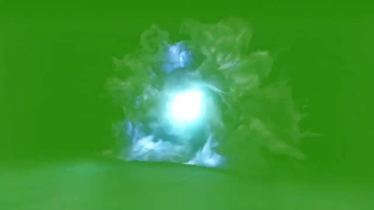 ☄️Explosión BOLA ENERGIA con humo pantalla verde green screen CHROMA KEY con SONIDO🔊