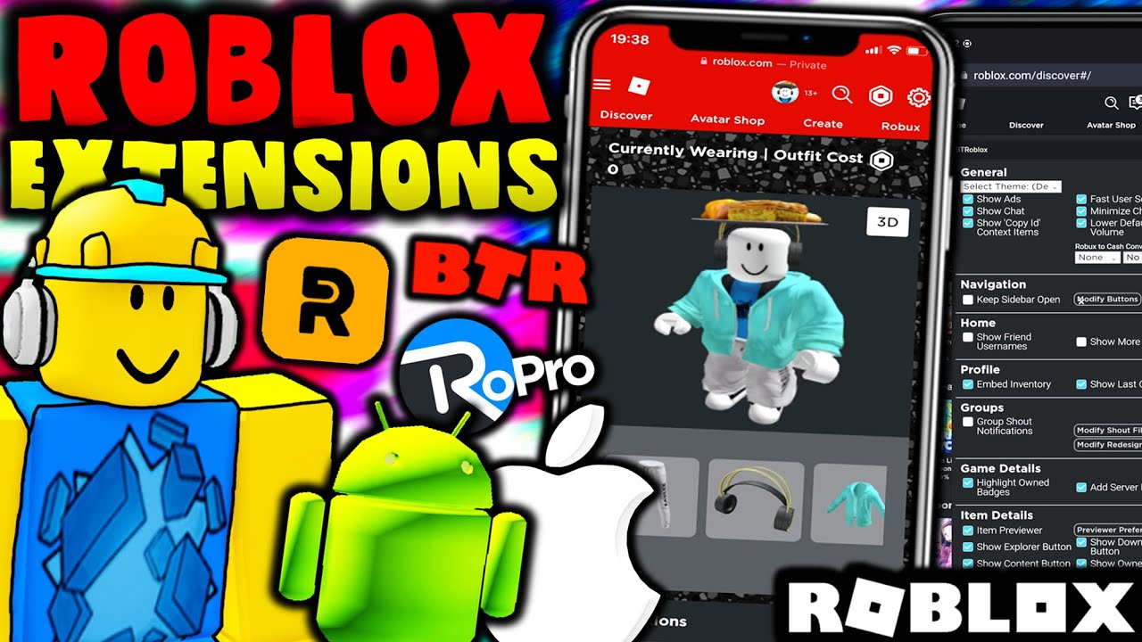 EXTENSIONS FOR ROBLOX MOBILE! IOS & ANDROID! ROGOLD/BTROBLOX/ROPRO! (HOW TO SET UP)