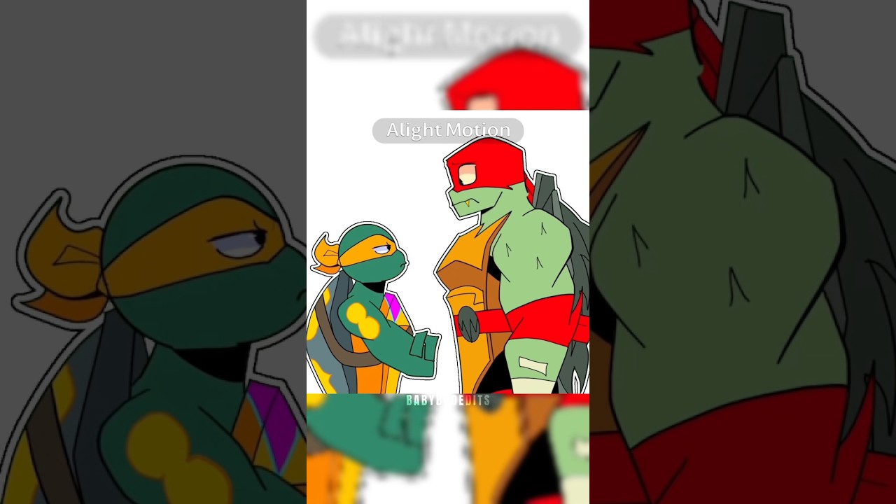 Eye contact trend pt 2–  #rottmnt #rottmntedit #myart #rottmntmikey #rottmntraph #eyecontact