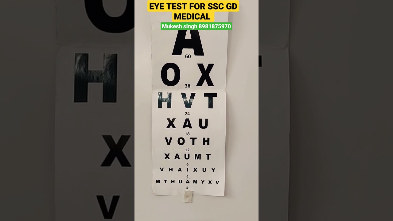 EYE TEST FOR SSC GD MEDICAL #sscgd #sscgd2023 #medical #eyemakeup #shortsvideo #viralvideo #test