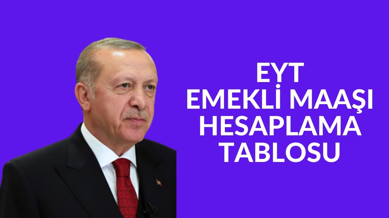 EYT Emekli Maaşı Hesaplama Tablosu!