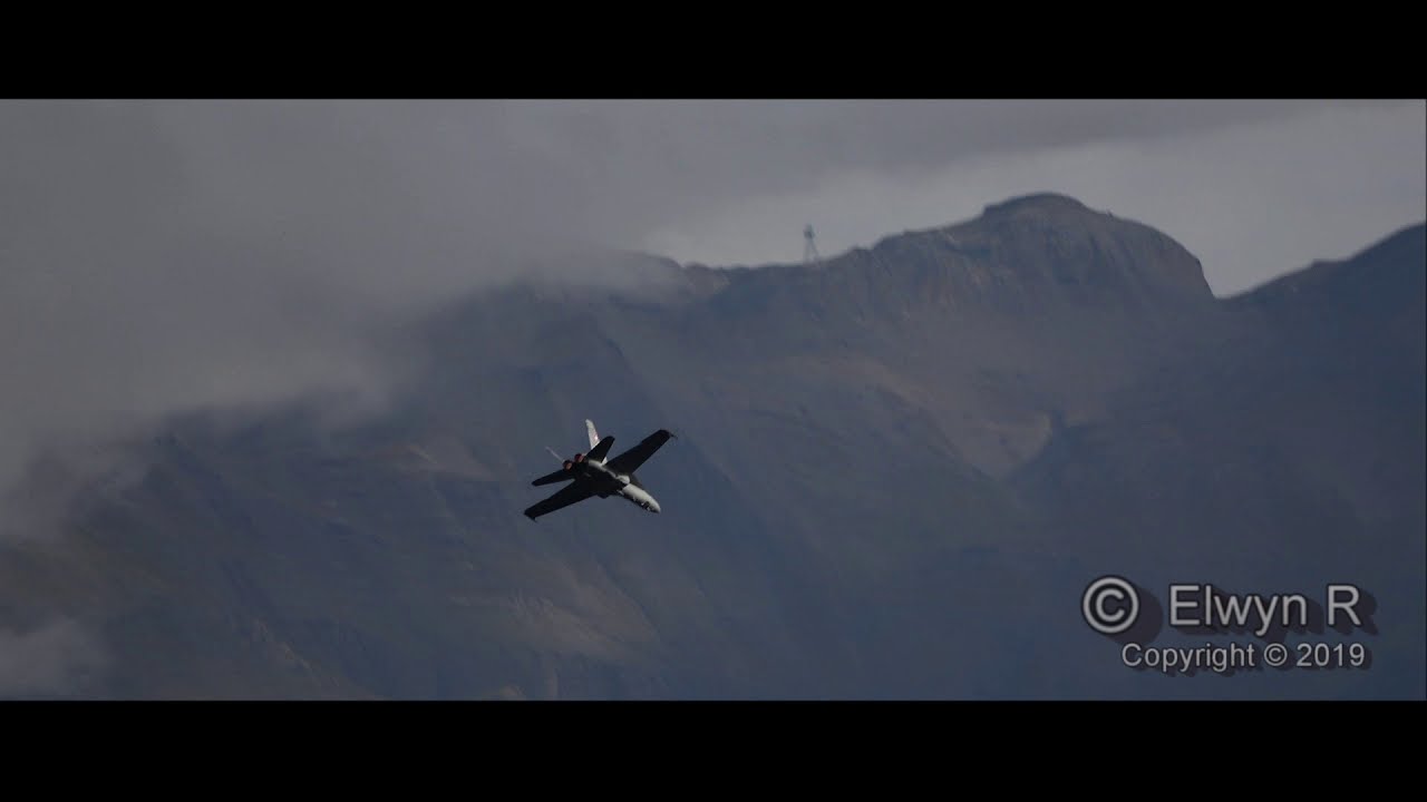 F/A-18  in the Stunning Alps!!   Breitling Sion Airshow