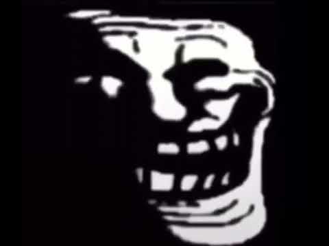 Face troll smile black and white (NO COPYRIGHT)