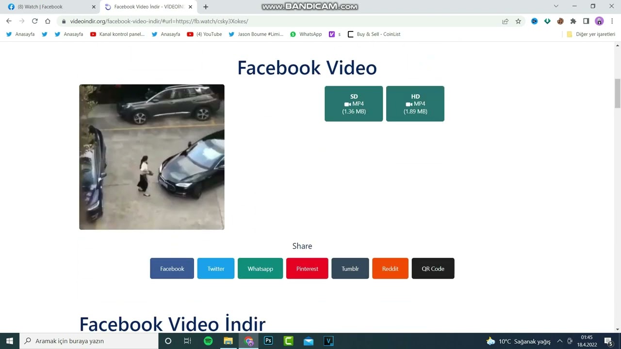 Facebook Video İndir ( %100 HD Programsız 2022 )