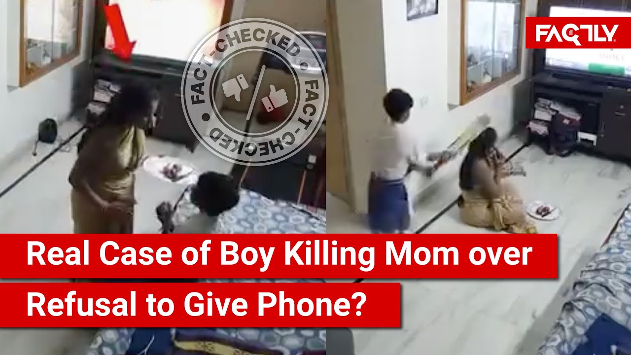 FACT CHECK: Viral Video Shows Kid Hitting Mom with Cricket Bat for not Letting him Use Mobile Phone?