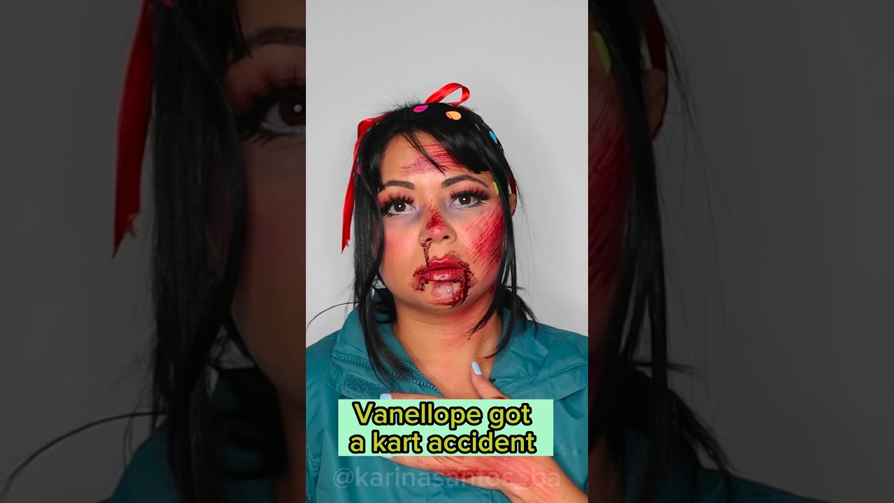⚠️Fake Blood⚠️ Disney Characters done wrong: Vanellope got a Kart accident #vanellope  #trending