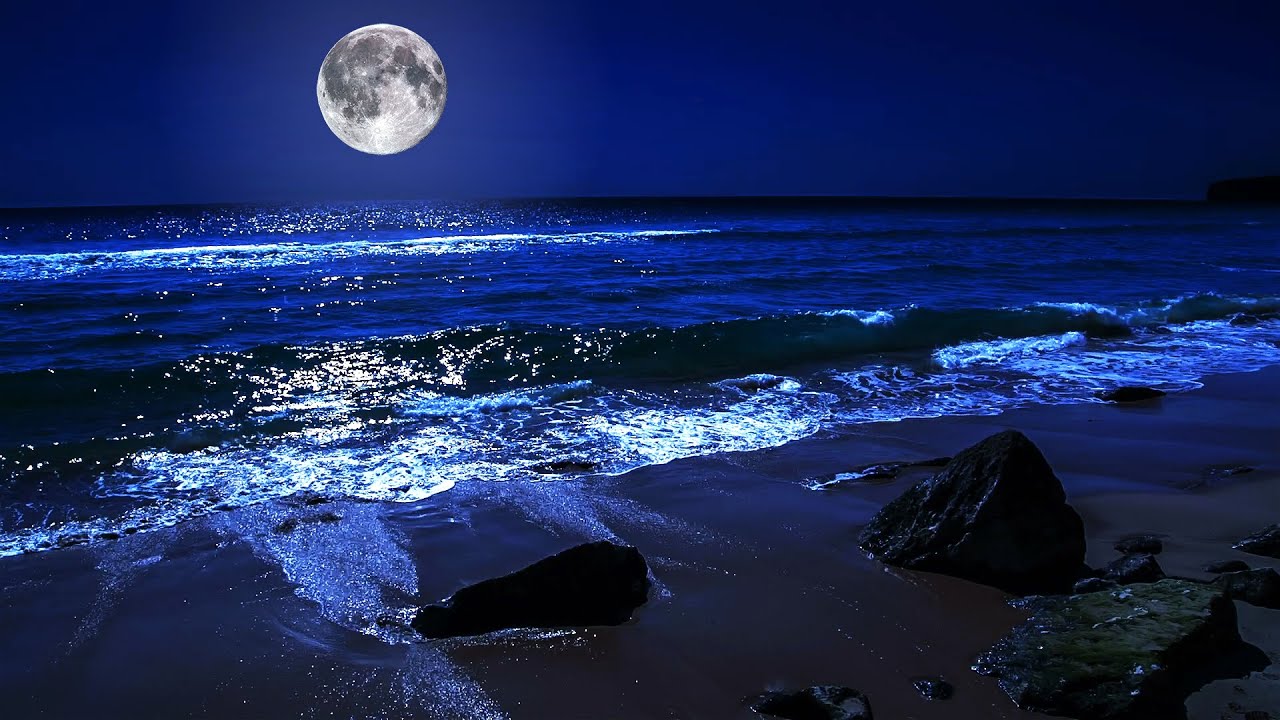 Fall Asleep On A Full Moon Night With Calming Wave Sounds - 9 Hours of Deep Sleeping on Mareta Beach
