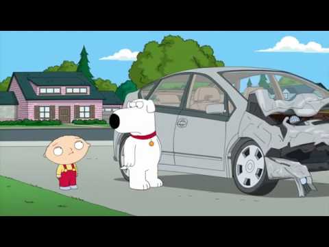 Family Guy - Stewie Crashes Brian's Car