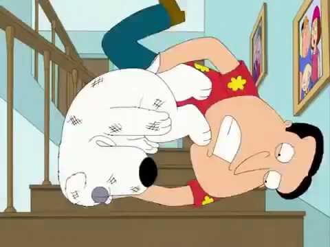 Family Guy Brian vs. Quagmire Fight Scene (Reversed)