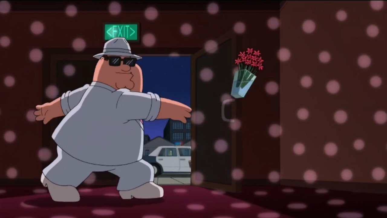family guy parodying tropes for 15 minutes