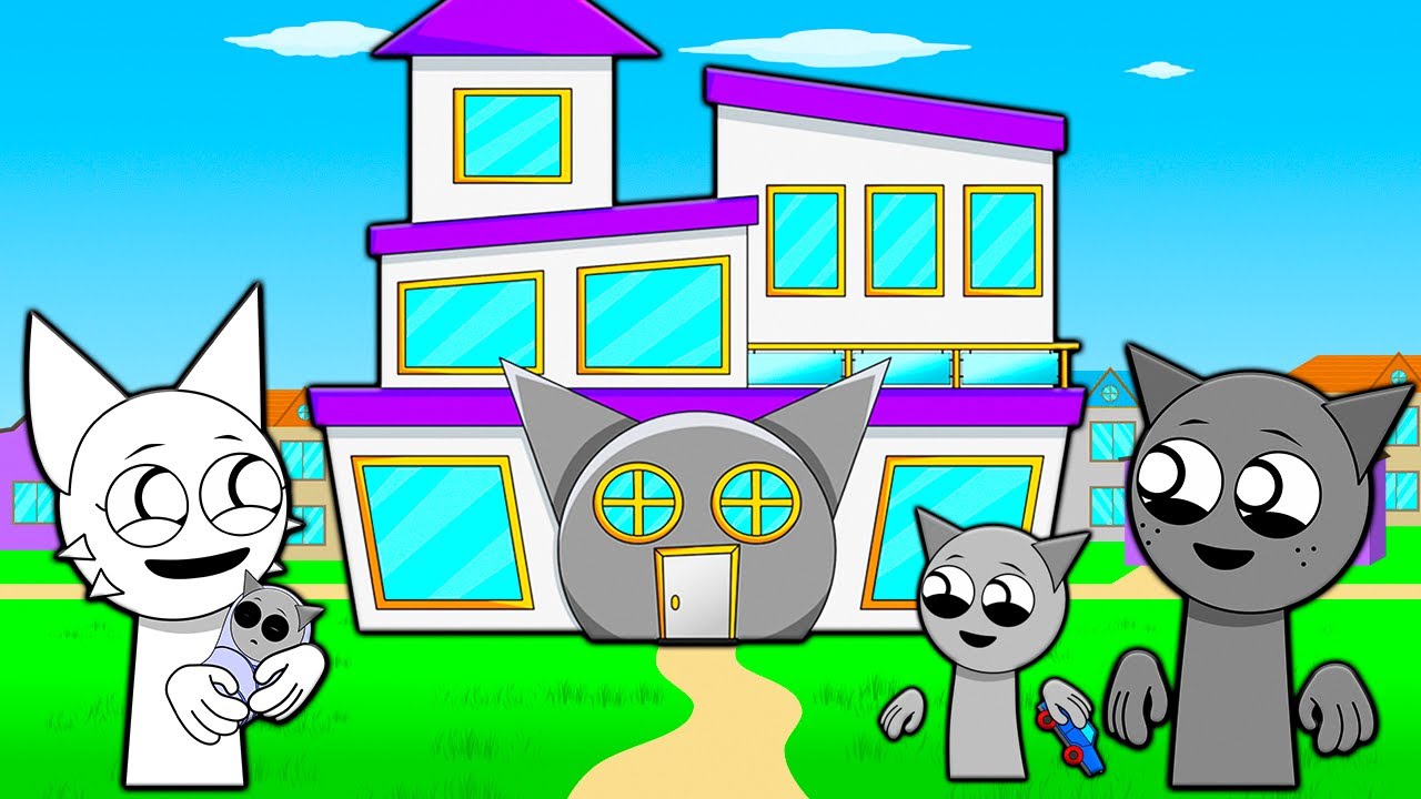 FAMILY OF WENDA & GRAY BUYS FIRST HOUSE! INCREDIBOX SPRUNKI Cartoon Animation